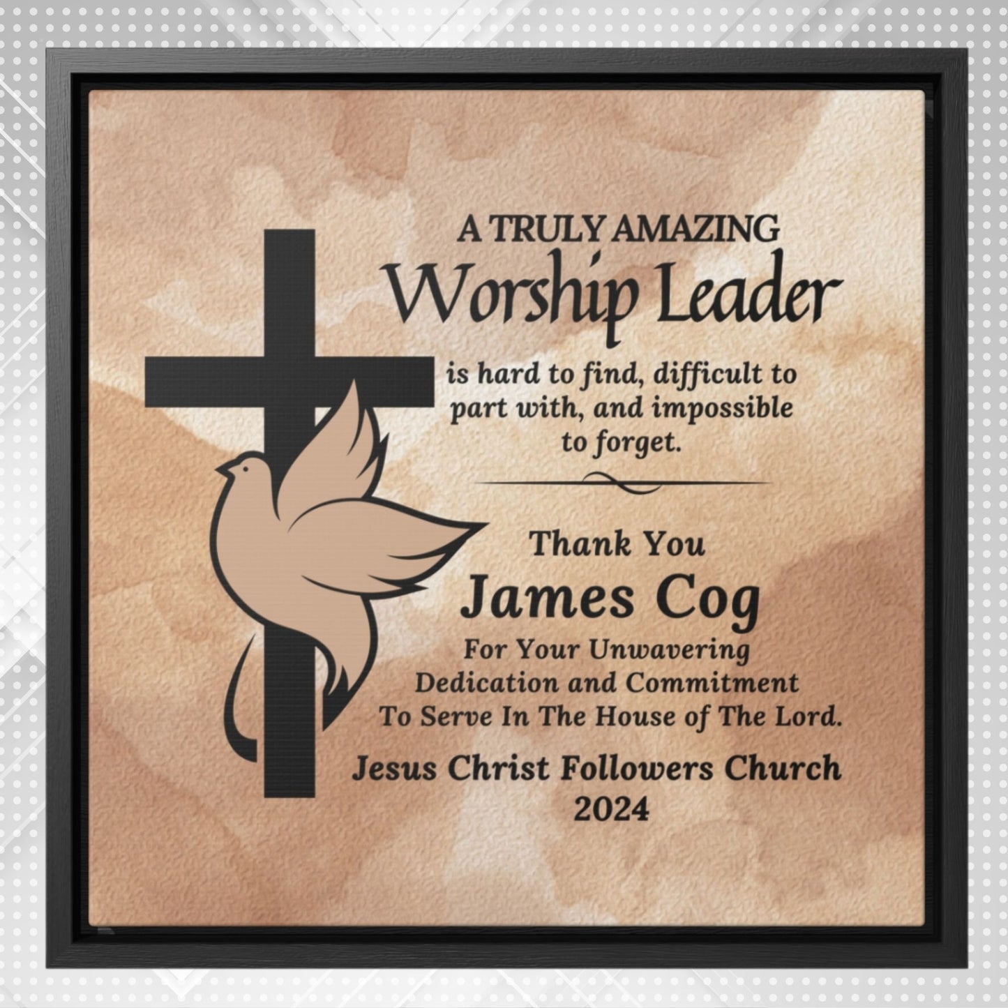 Amazing Worship Leader Canvas Wrap Personalized Plaque