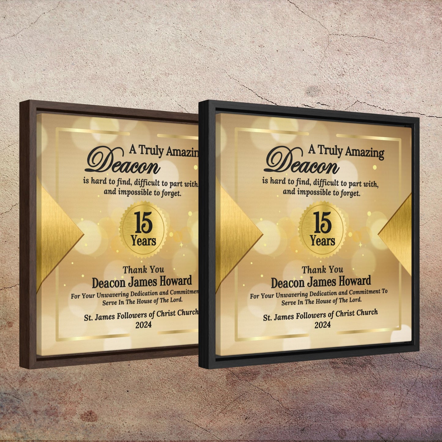 Custom Deacon Anniversary Framed Canvas - Amazing Deacon
