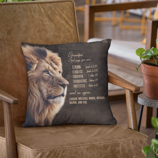 Personalized Pillow For Dad Or Grandpa - Fathers Day