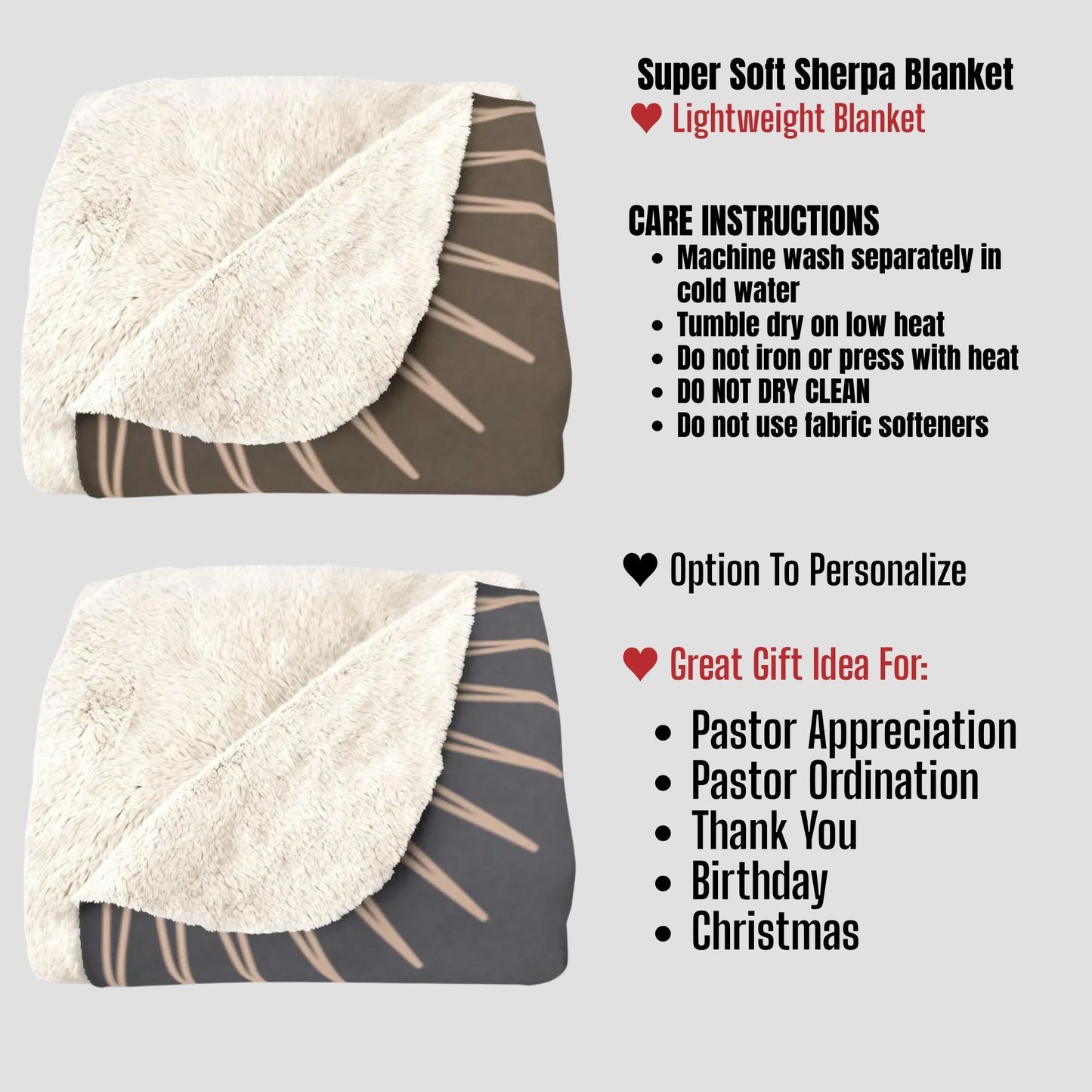 Bible Verse Sherpa Blanket - Pastor Shepherd