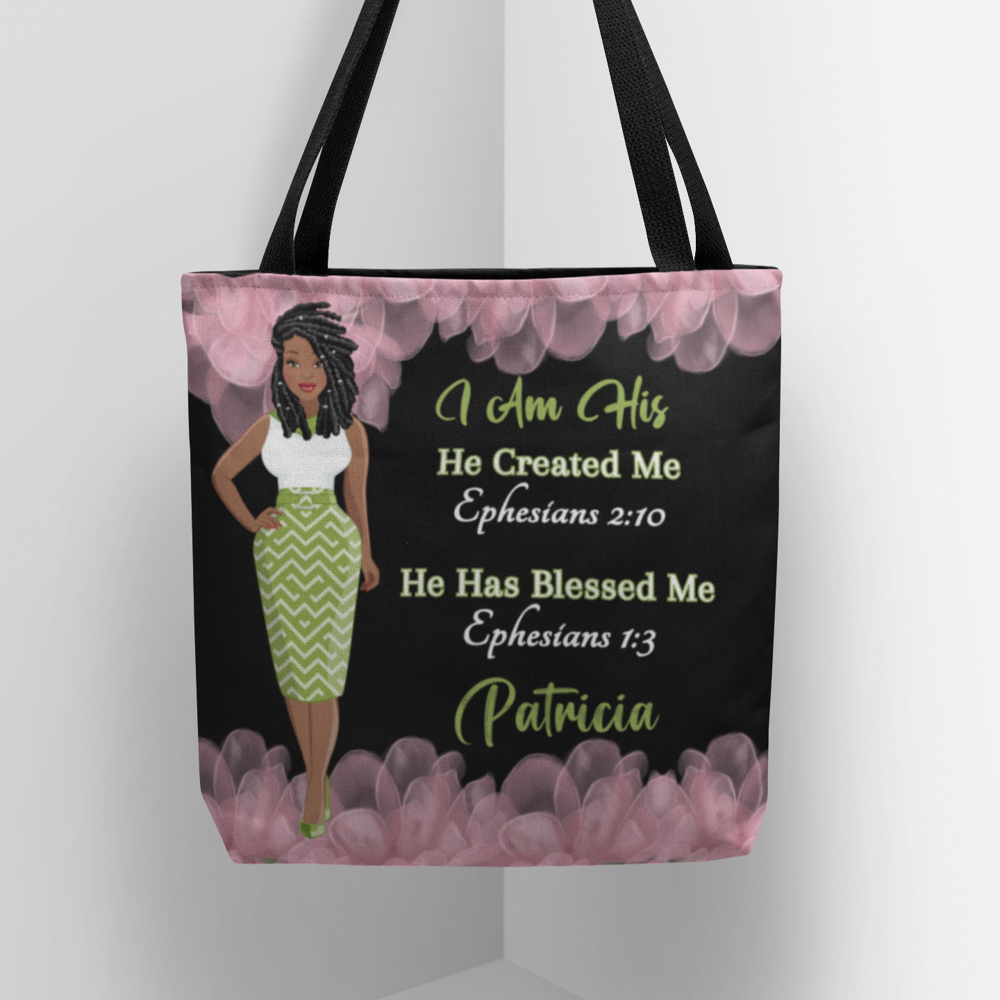 African American Women's Personalized Tote - I Am His