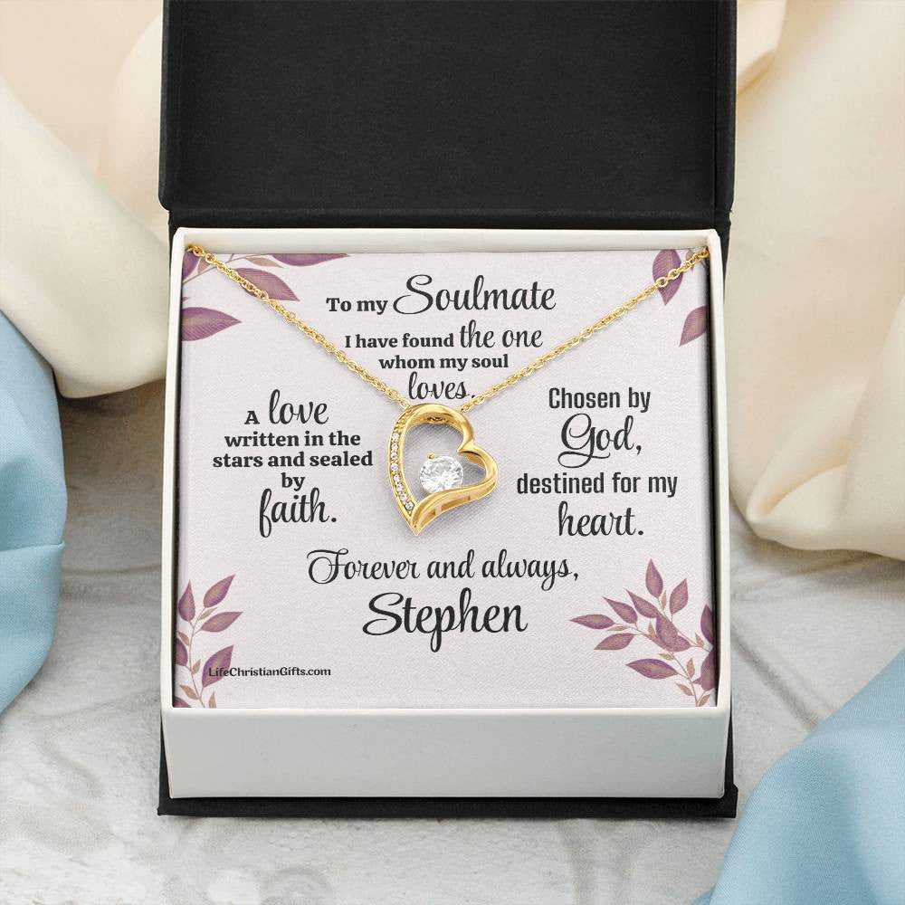 Soulmate Christian Message Card With Forever Love Necklace - I Have Found The One
