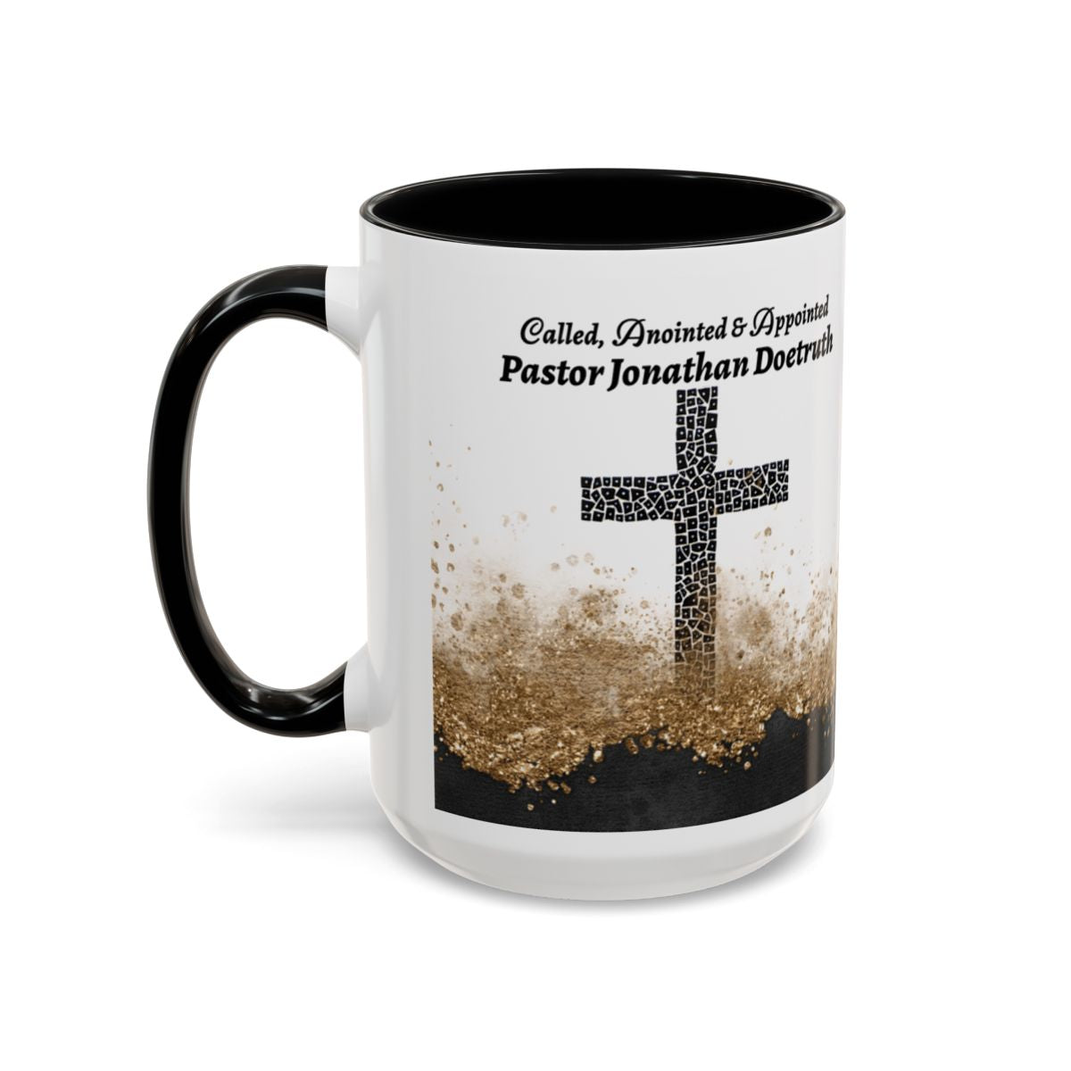 Personalized Pastor Coffee Mug - Mosaic Cross