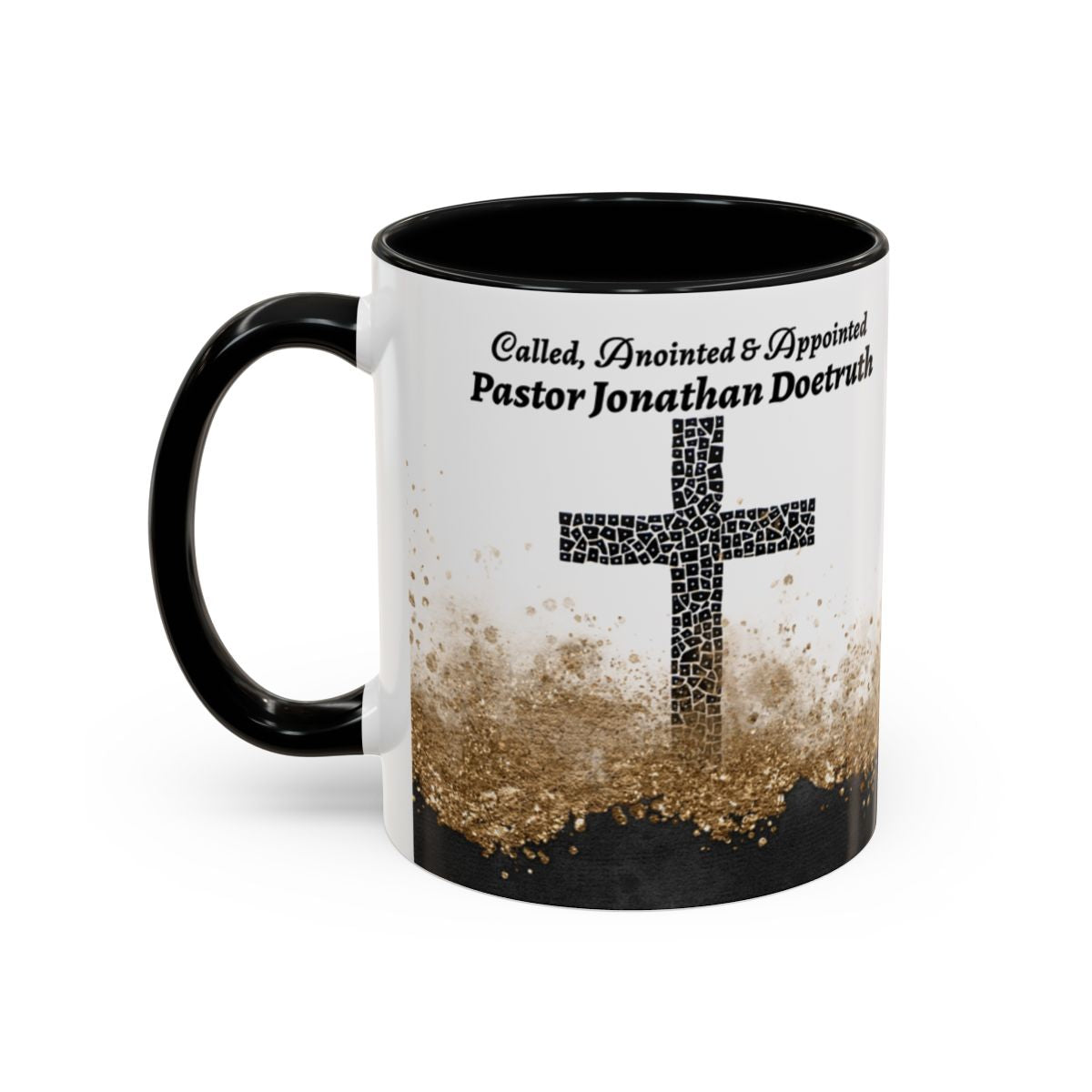 Personalized Pastor Coffee Mug - Mosaic Cross