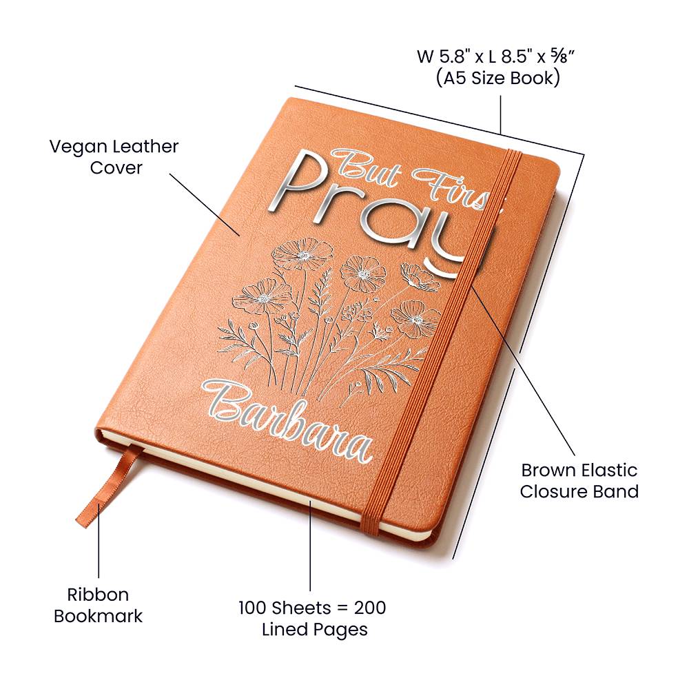 Christian Women's Personalized Prayer Journal - But First Pray