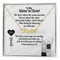 Sister In Christ Gift Personalized Name Necklace Bible Verse Message Card Christian Faith Jewelry For Her Best Friend In Christ Gift