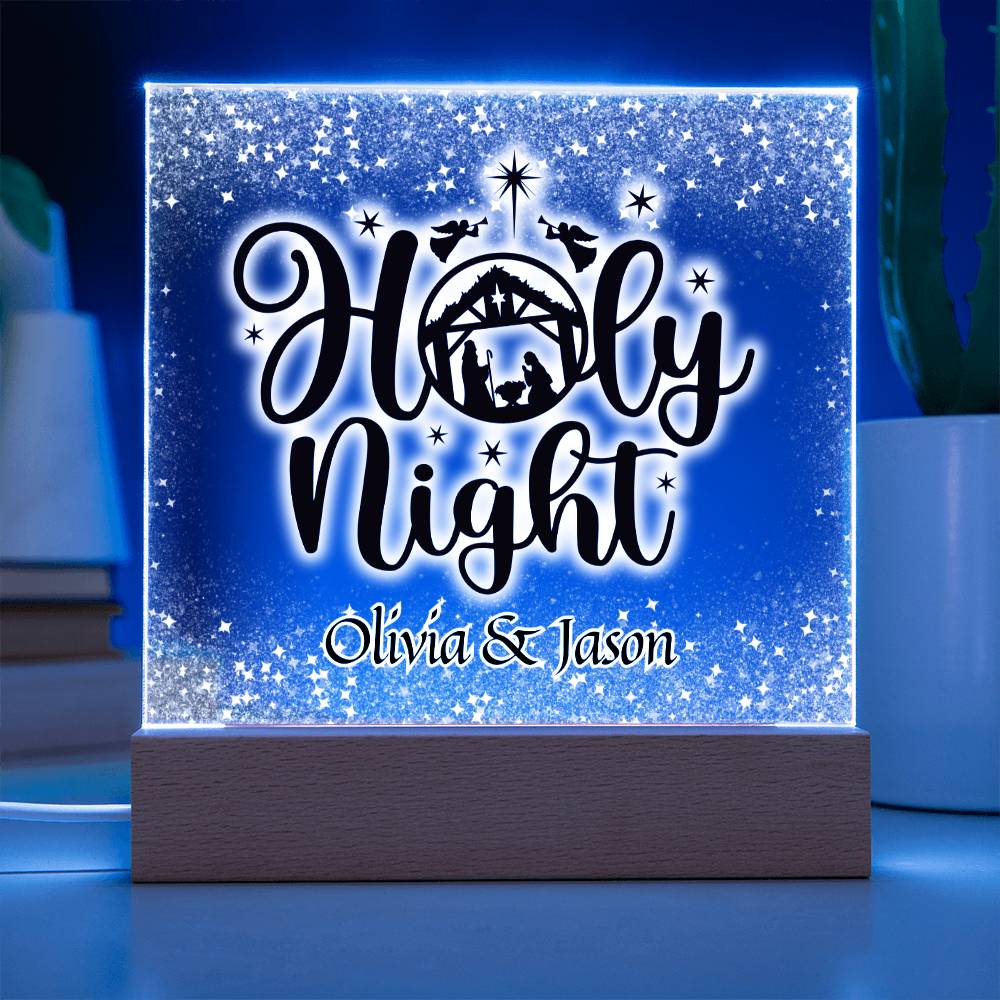 Personalized Christmas Holy Night Nativity Scene Decorative Night Light