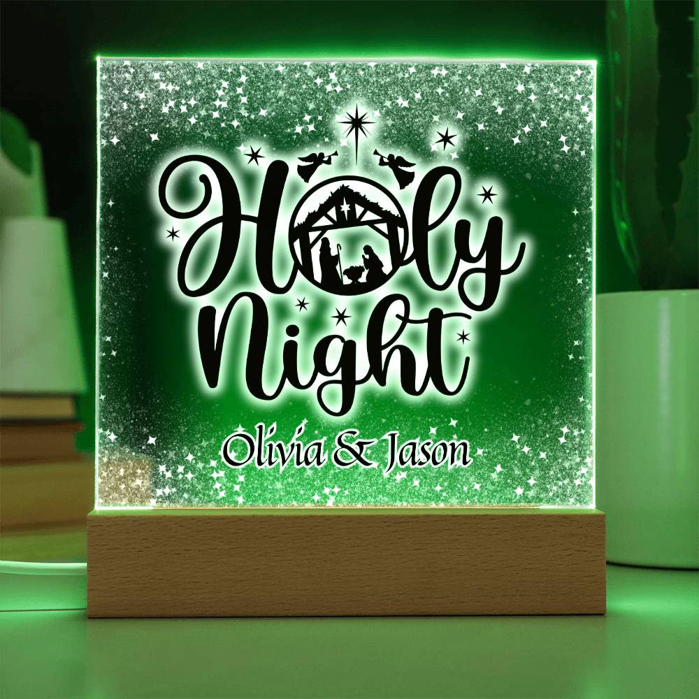 Personalized Christmas Holy Night Nativity Scene Decorative Night Light