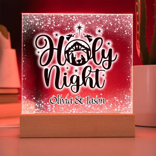 Personalized Christmas Holy Night Nativity Scene Decorative Night Light