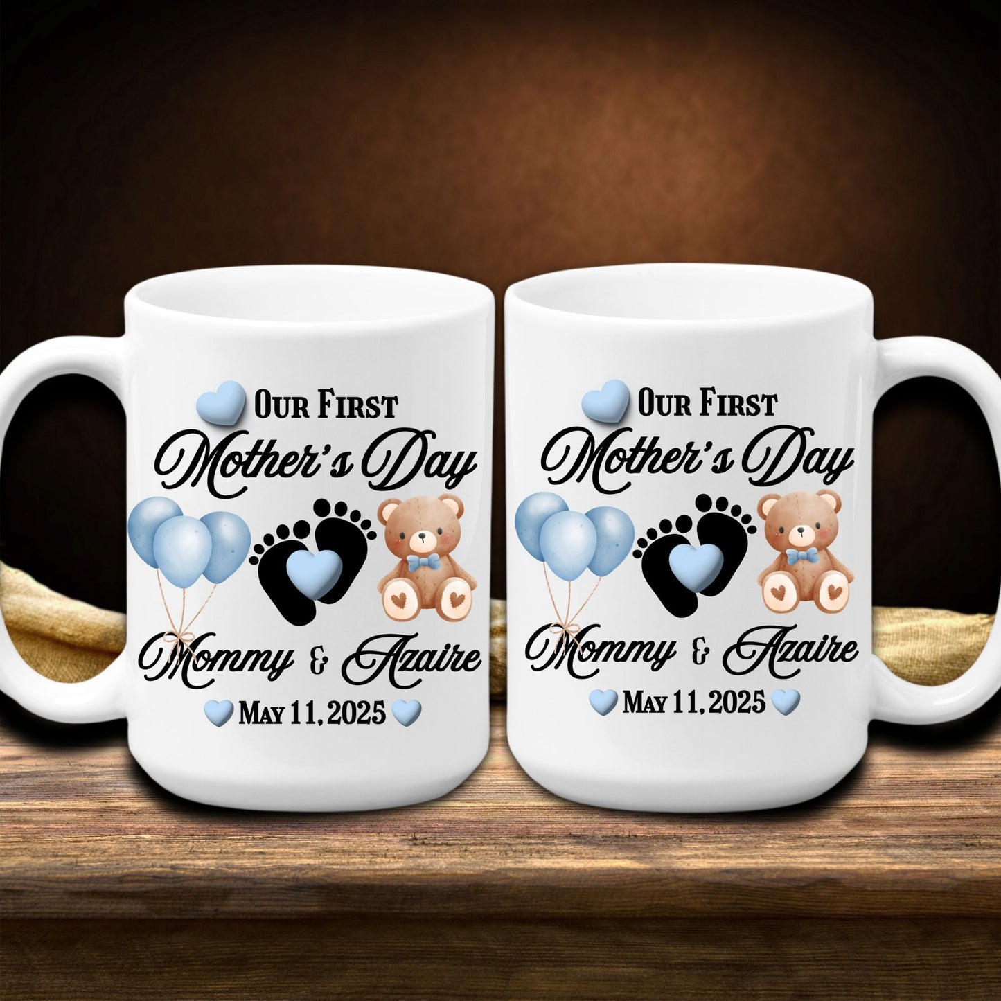 Personalized First Mother's Day Gift Mug For Boy Mom