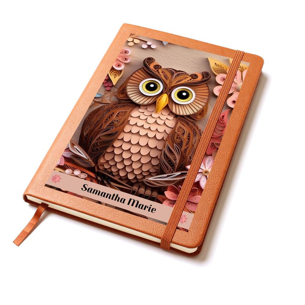 Personalized Vegan Prayer Journal - 3D Brown Owl