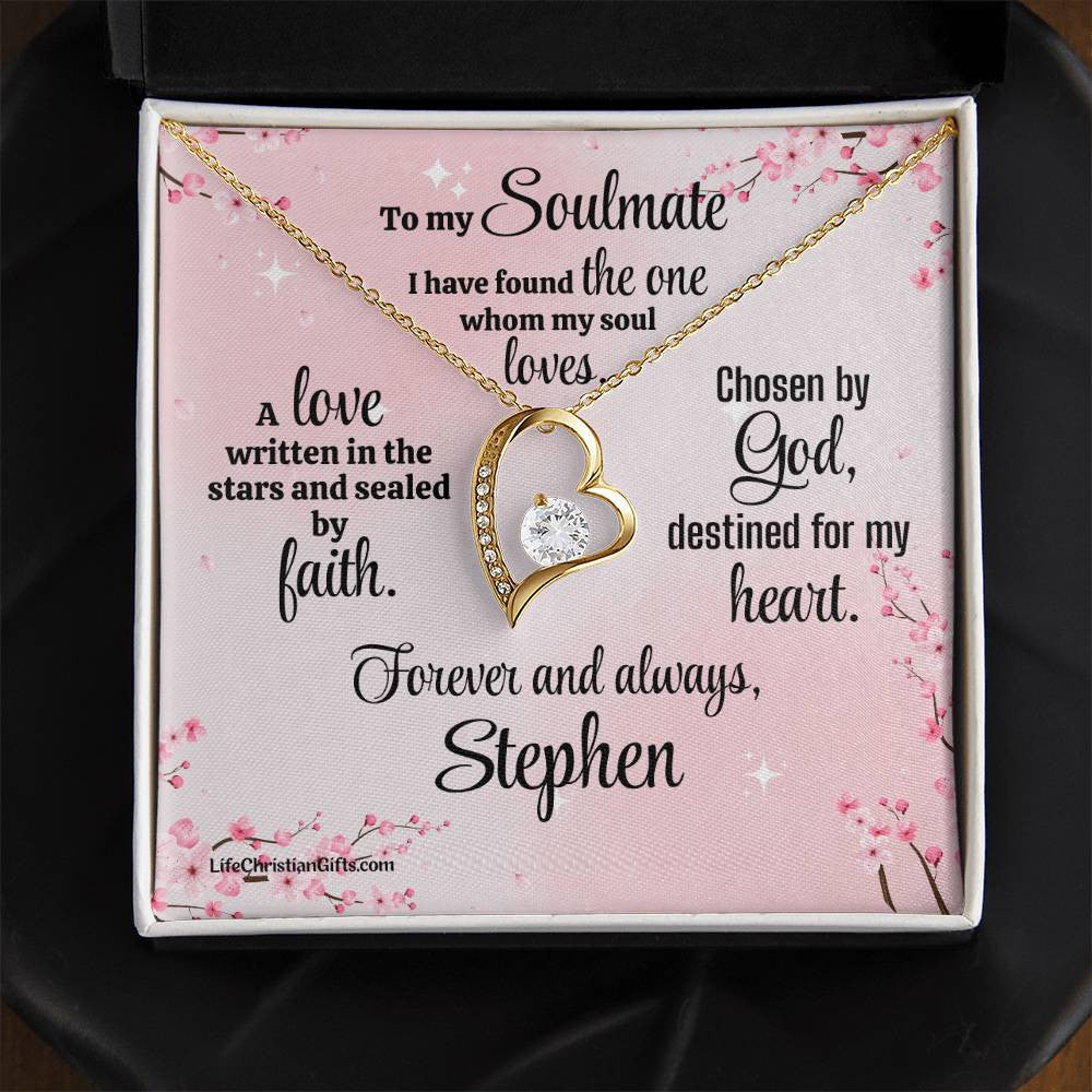 Soulmate Message Card With Forever Love Necklace - I Have Found The One