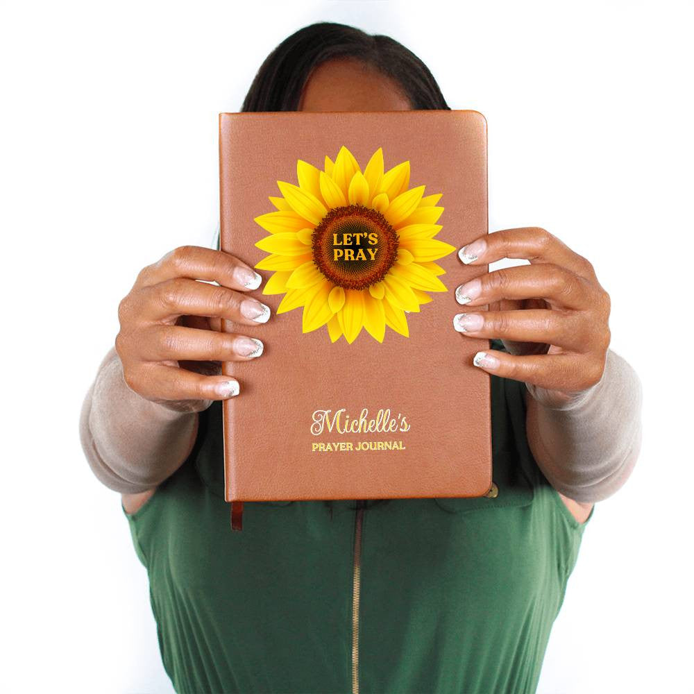 Personalized Women's Prayer Journal With Sunflower Gift