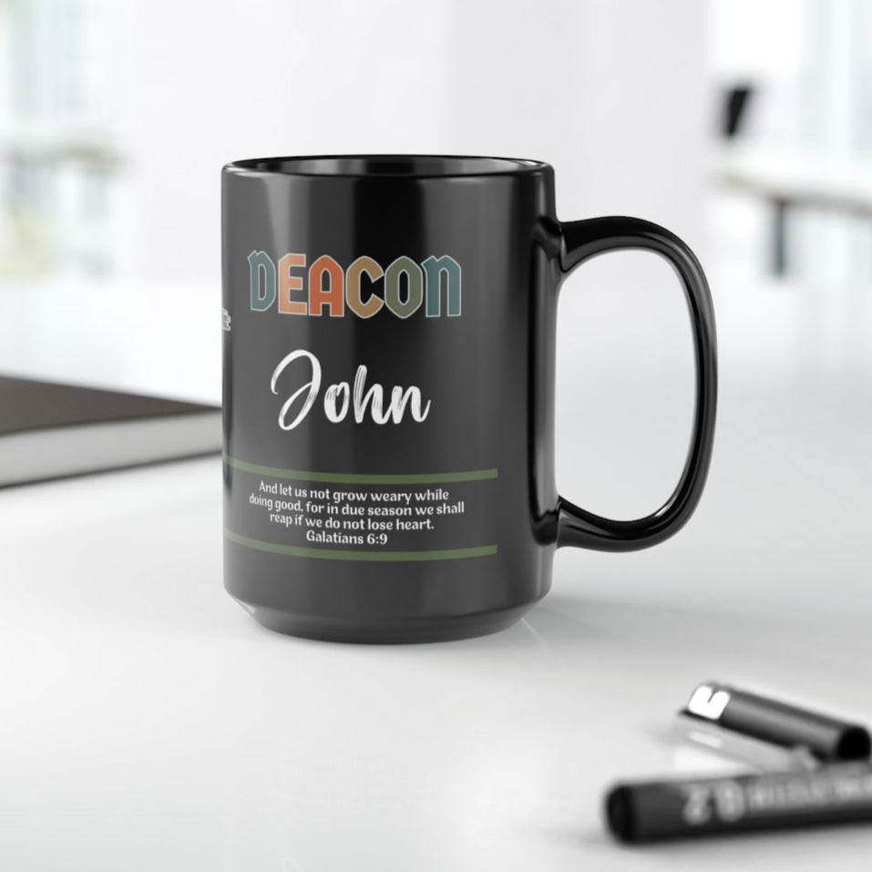 Deacon Coffee Mug - Bible Verse Personalized Gift