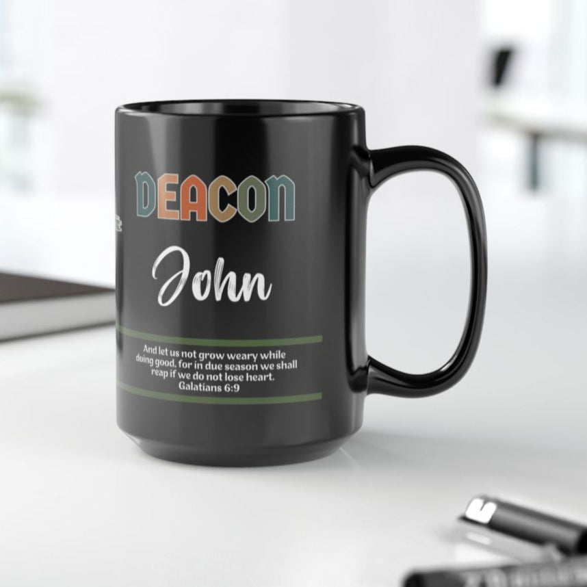 Deacon Coffee Mug - Bible Verse Personalized Gift