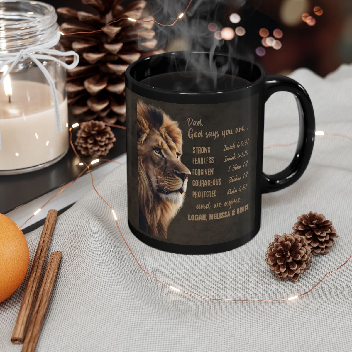 Personalized Dad / Grandpa Mug - Bible Verse Affirmations