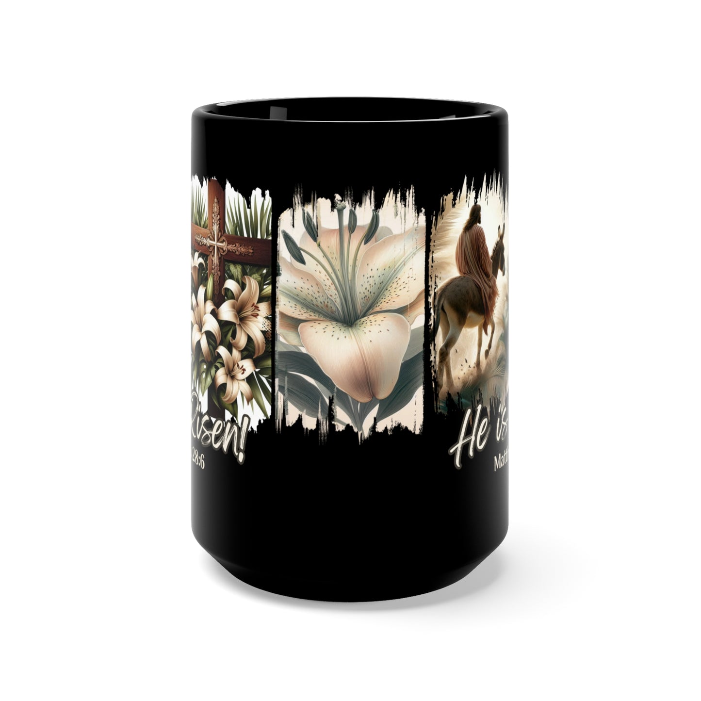 Easter Mug He is Risen Bible Verse Matthew 28:6