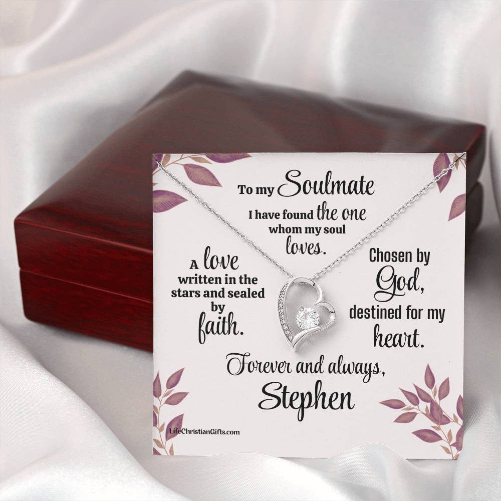 Soulmate Christian Message Card With Forever Love Necklace - I Have Found The One