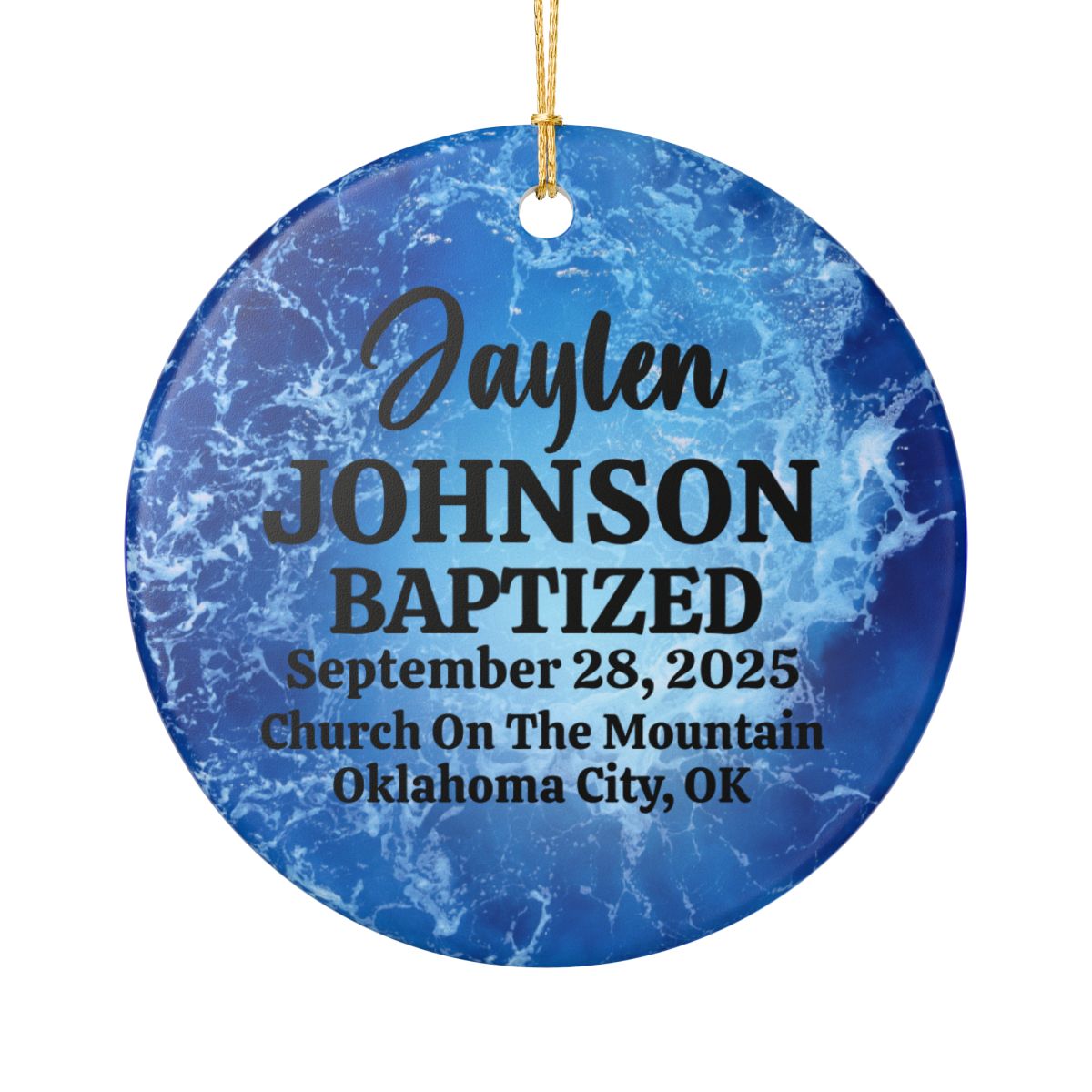 Baptism Ornament Personalized Keepsake Gift