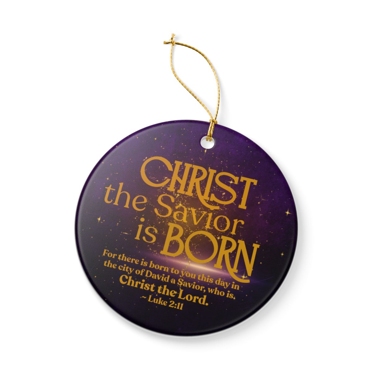 Christ the Savior Christmas Ornament -Purple