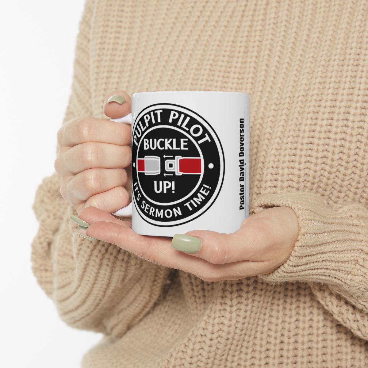 Fun Personalized Pastor Gift Pulpit Pilot Mug