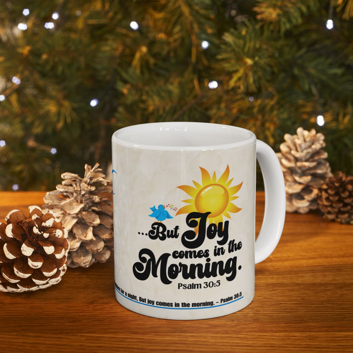 Personalized Bible Verse Mug - Joy Comes In The Morning