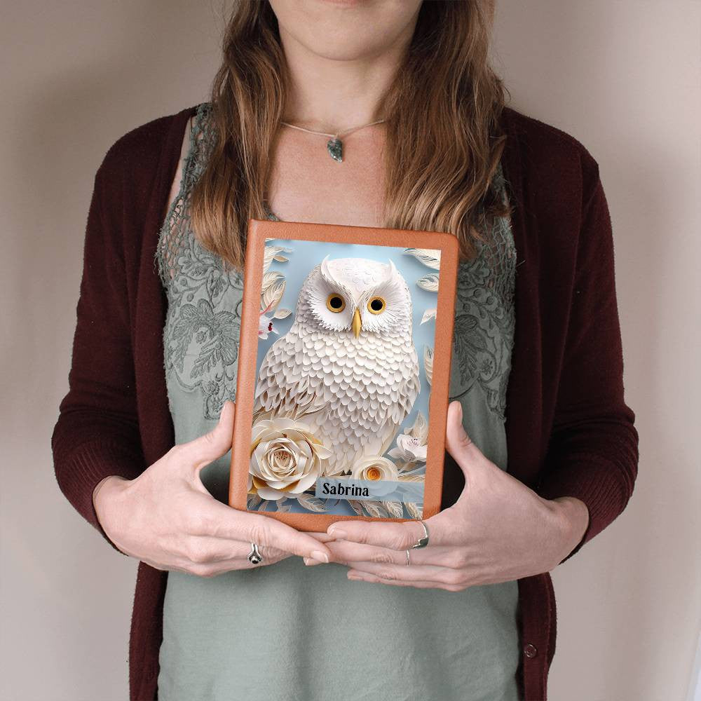 White Owl Personalized 3D Prayer Journal