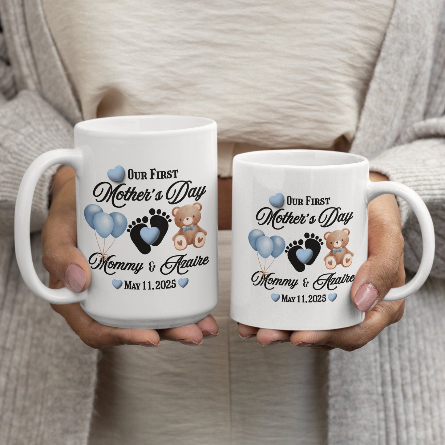 Personalized First Mother's Day Gift Mug For Boy Mom