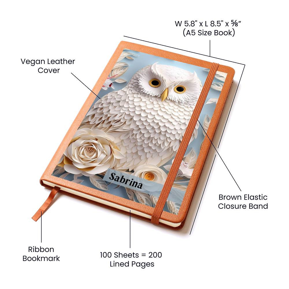 White Owl Personalized 3D Prayer Journal