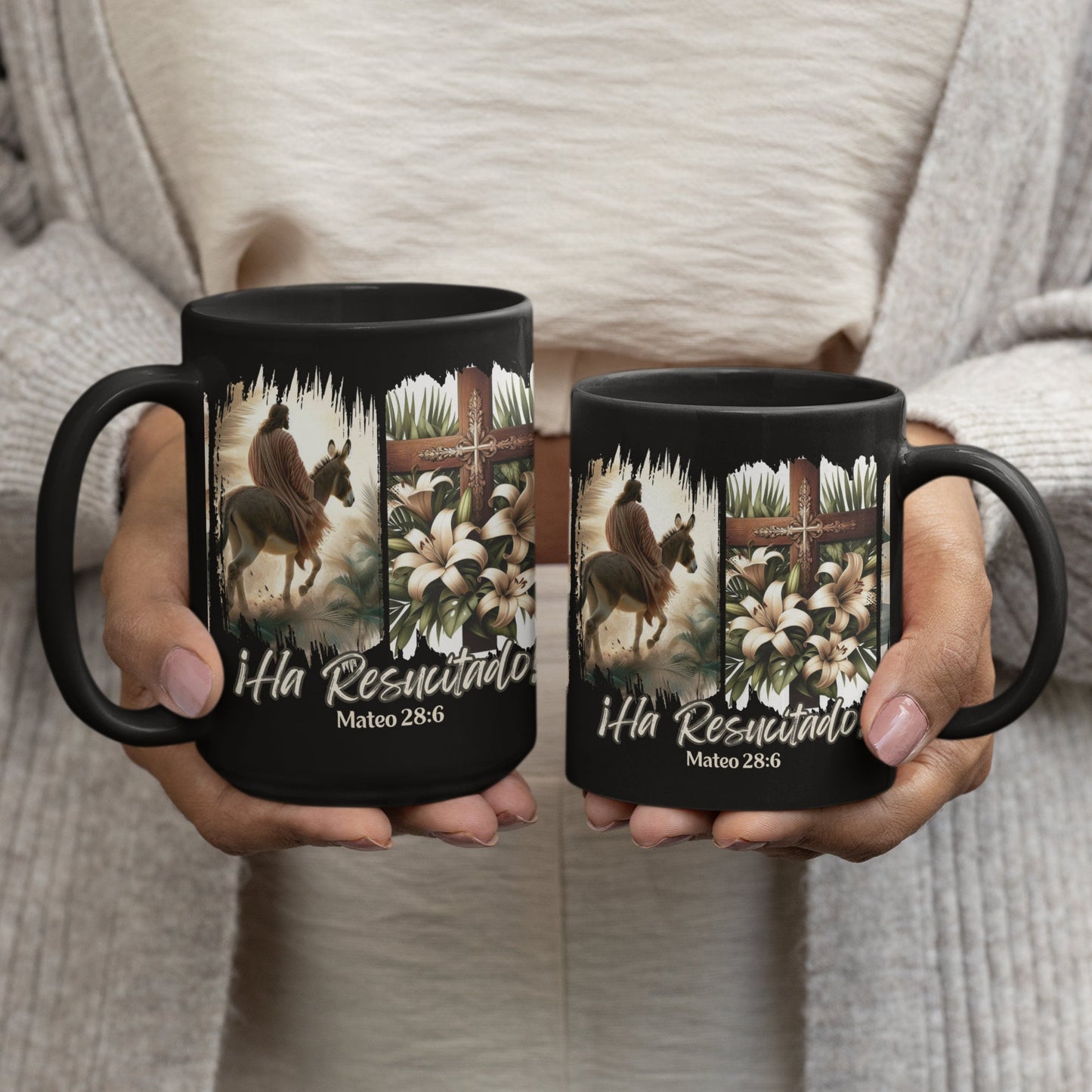 Pascua de Resurrección ¡Él ha resucitado! Taza de café Easter Mug in Spanish