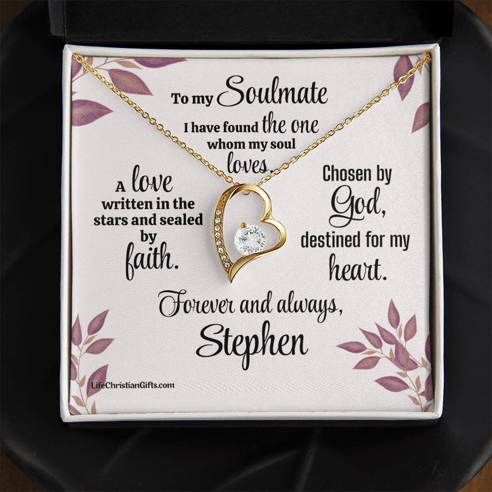Soulmate Christian Message Card With Forever Love Necklace - I Have Found The One