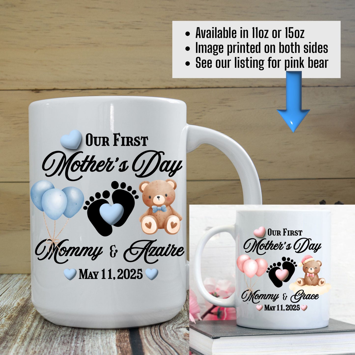 Personalized First Mother's Day Gift Mug For Boy Mom