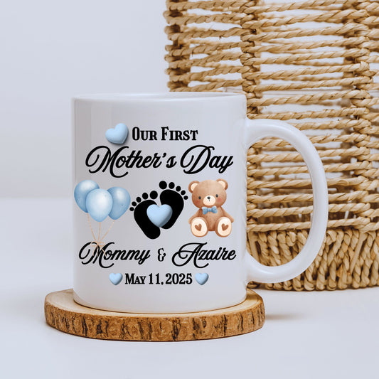 Personalized First Mother's Day Gift Mug For Boy Mom