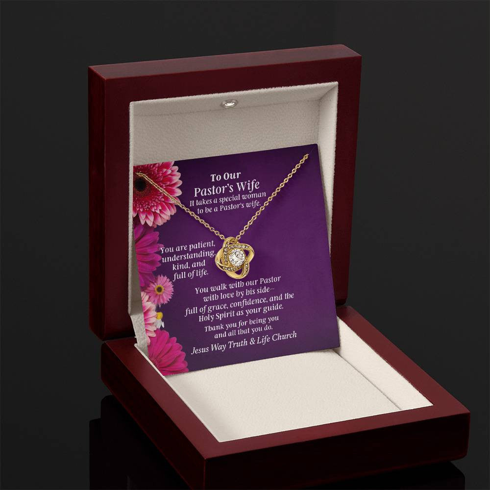 Pastor's Wife Appreciation Card - Love Knot Necklace