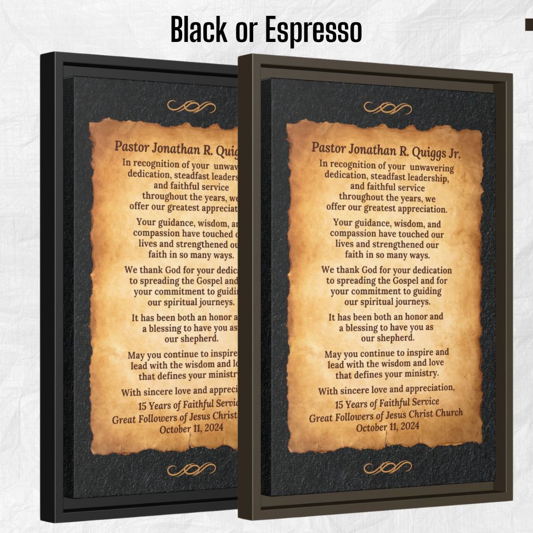 Pastor Appreciation Wall Art - Retirement Or Anniversary