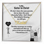 Sister In Christ Gift Personalized Name Necklace Bible Verse Message Card Christian Faith Jewelry For Her Best Friend In Christ Gift