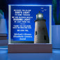 Personalized Acrylic Desk Plaque For Christian Dad - Lighthouse