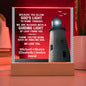 Personalized Acrylic Desk Plaque For Christian Dad - Lighthouse