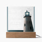 Personalized Acrylic Desk Plaque For Christian Dad - Lighthouse
