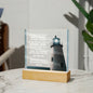 Personalized Acrylic Desk Plaque For Christian Dad - Lighthouse