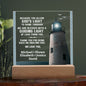 Personalized Acrylic Desk Plaque For Christian Dad - Lighthouse