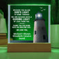 Personalized Acrylic Desk Plaque For Christian Dad - Lighthouse