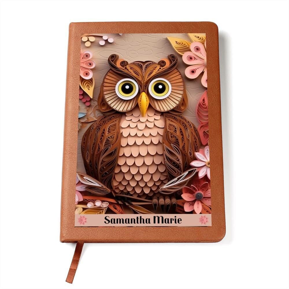 Personalized Vegan Prayer Journal - 3D Brown Owl