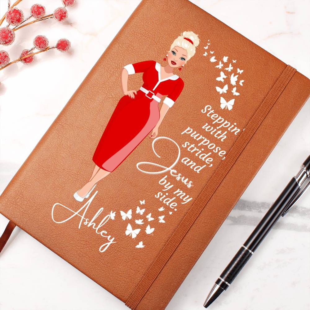 Vegan Leather Bible Study Writing Journal - Steppin' With Purpose