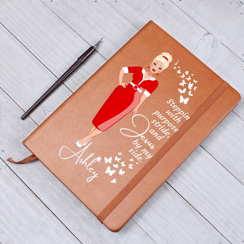 Vegan Leather Bible Study Writing Journal - Steppin' With Purpose