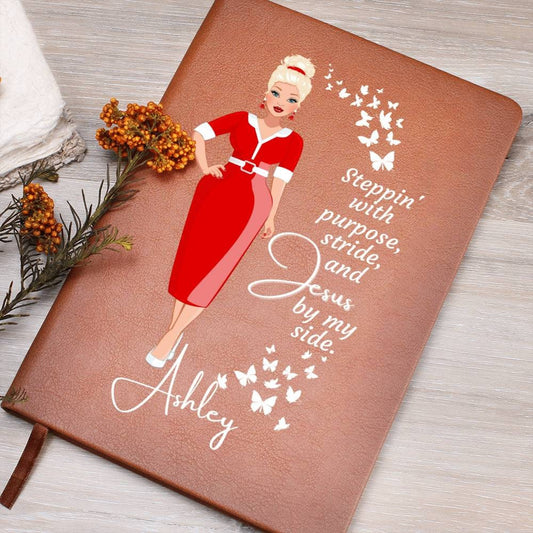 Vegan Leather Bible Study Writing Journal - Steppin' With Purpose
