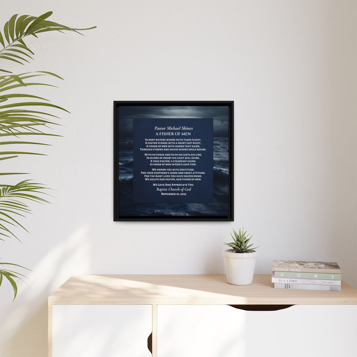 Canvas Wall Art Home Decor For Pastors - Fishers of Men Poem