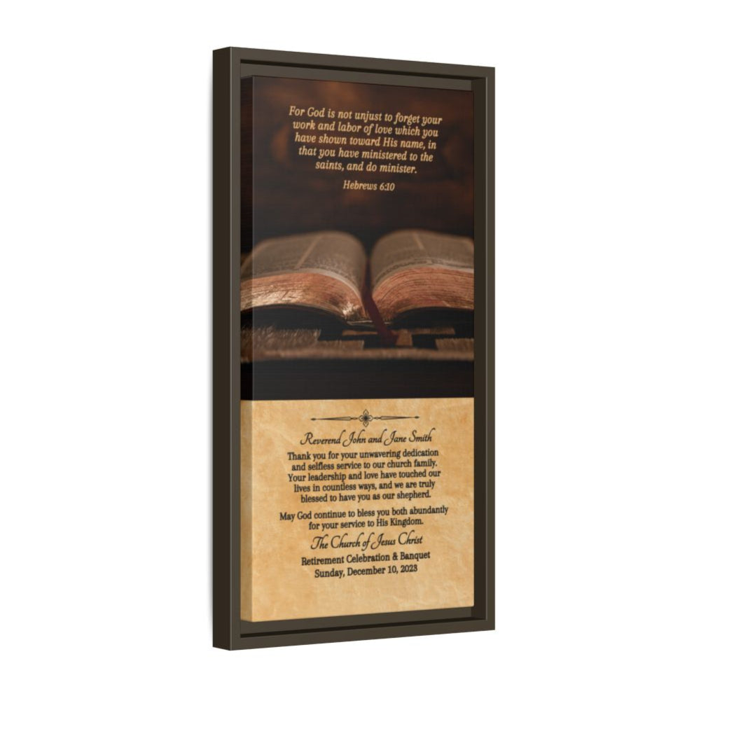 Pastor And Wife Retirement Appreciation Framed Wall Decor