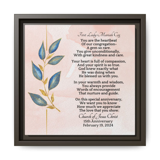 Pastor's Wife Church Anniversary Canvas Wrap
