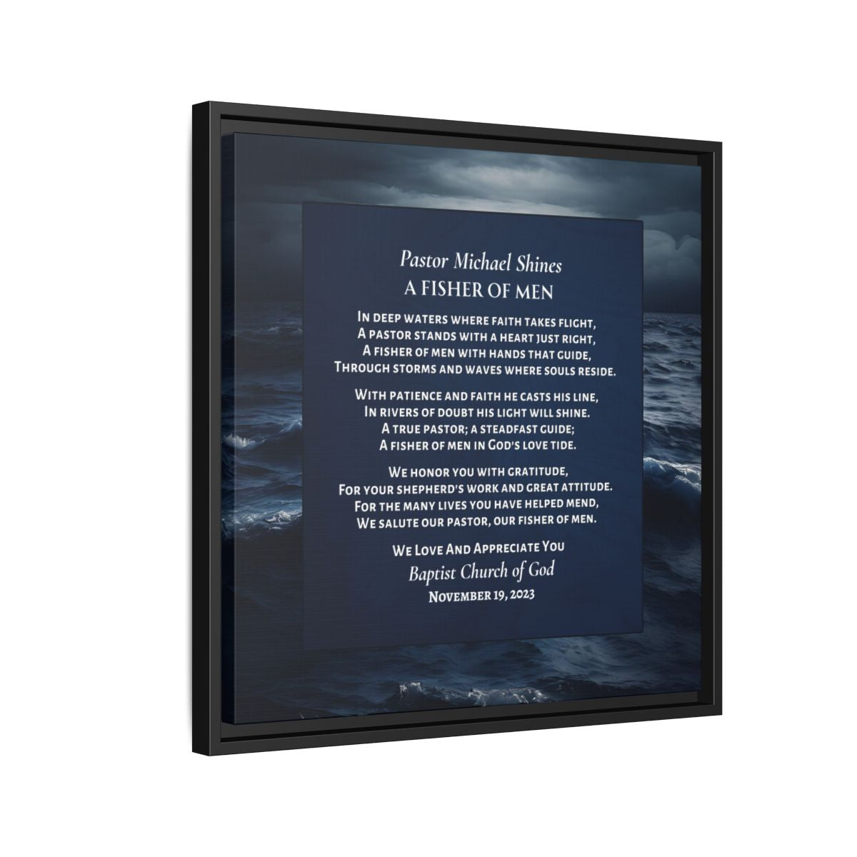 Canvas Wall Art Home Decor For Pastors - Fishers of Men Poem